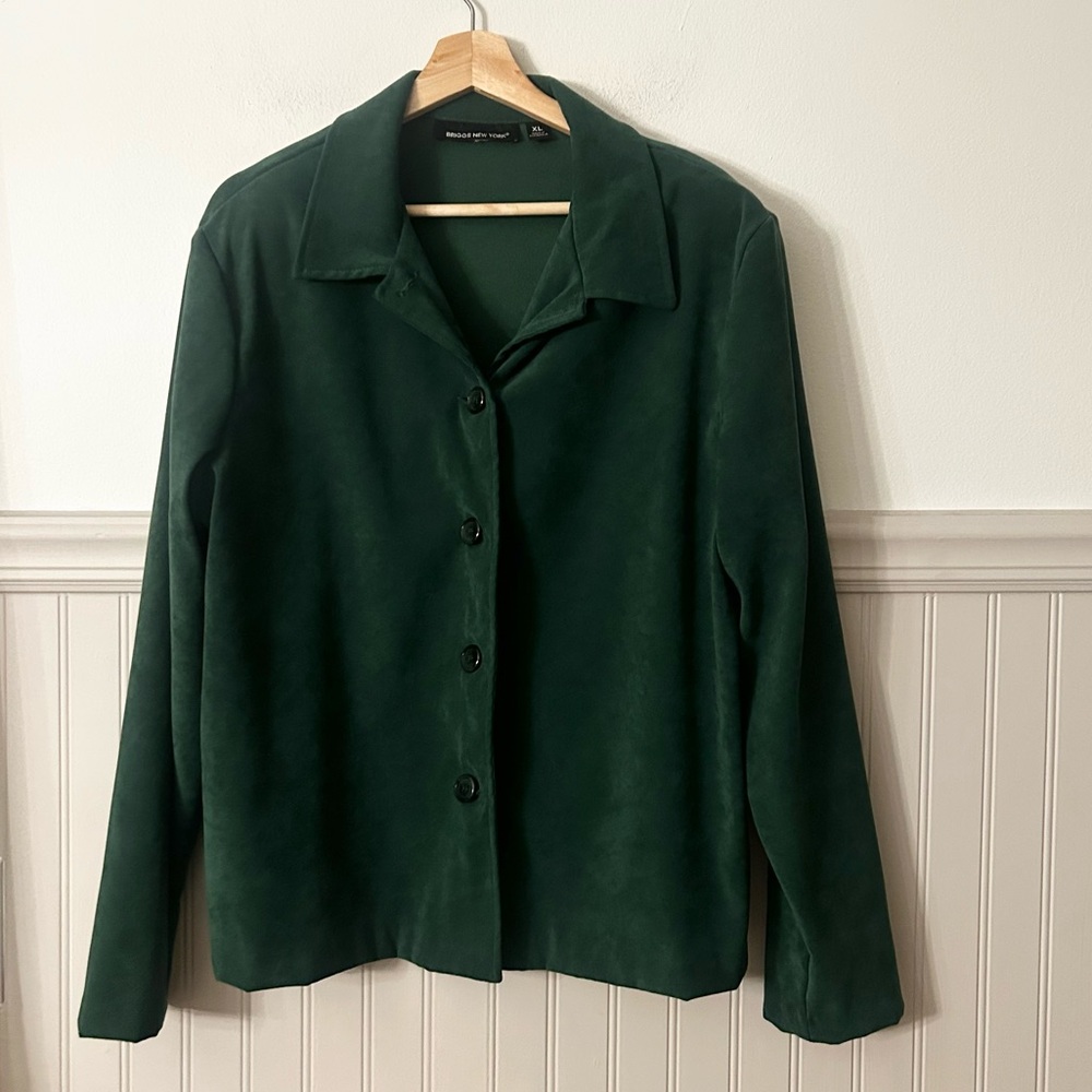 Vintage Briggs New York Forest Green Women’s XL Button Blazer
